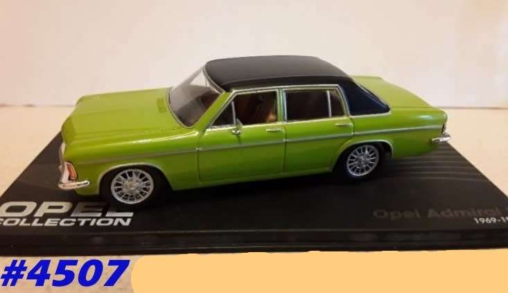 Opel Admiral B 1969/77 green 1/43 IXO NEW+boxed  #4507 instant wheels