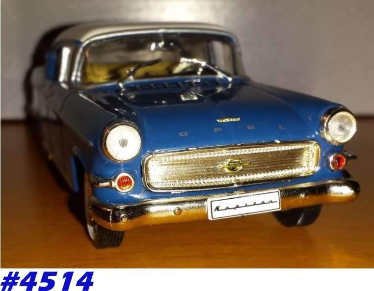 Opel Kapitaen 1958 blue 1/43 IXO NEW+showcased  #4514 instant wheels