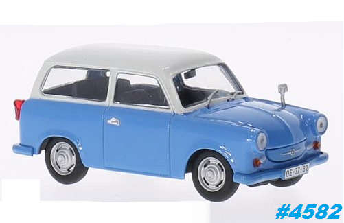 Trabant P50 stn-wagon 1959  1/43 IXO blue+white NEWinBlister  #4582 instant wheels