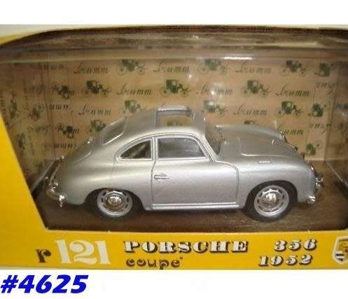Porsche 356 Coupe 1952  silver 1/43 Brumm NEW+boxed  #4625 instant wheels