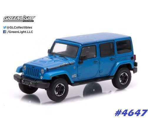Jeep Wrangler Unltd LWB 4-door Polar 2014 1/43 Greenlight NEW  #4647 instant wheels