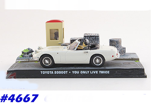 Toyota 2000GT Convertible 1967 JBond 007 1/43 IXO NEW  #4667 instant wheels