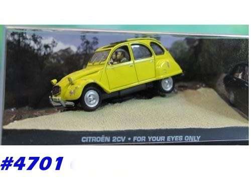 Citroen 2CV  JBond 007-Your eyes only- 1/43 IXO NEW+boxed  #4701 instant wheels