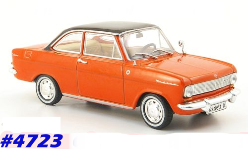 Opel Kadett A Coupe 1962 red 1/43 IXO NEW+boxed  #4723 instant wheels