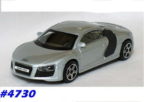 Audi R8 2007 silver 1/43 Bburago NEW+boxed  #4730 instant wheels