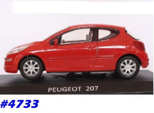 Peugeot 207 red 1/43 NewRay NEW+boxed #4733 instant wheels