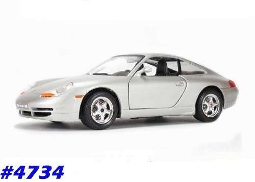 Porsche 911 Carrera GT3 silver 1/43 Bburago NEW+boxed #4734 instant wheels
