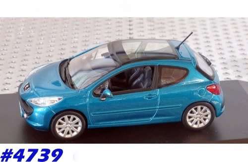 Peugoet 207 lt.blue-met 2007 1/43 NewRay NEW+boxed  #4739 instant wheels