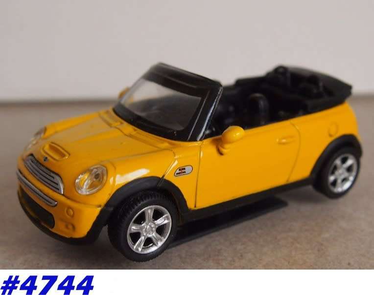 Mini Cooper S Cabriolet yellow 1/43 NewRay NEW+boxed #4744 instant wheels