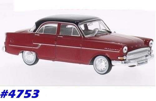 Opel Kapitaen 1955 red+black 1/43 IXO NEW+boxed  #4753 instant wheels