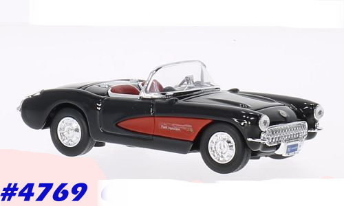Chevrolet Corvette 1957 black+red 1/43 Road Signature NEW+boxed  #4769 instant wheels
