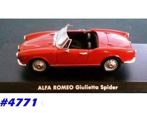 ALFA ROMEO GIULIETTA SPIDER red 1/43 Solido NEW+boxed  #4771 instant wheels