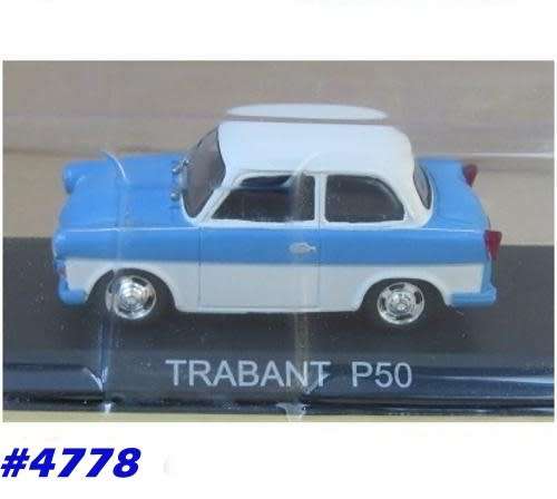 TRABANT P50 1957 lt.blue+white 1/43 IXO NEW+boxed  4778 instant wheels