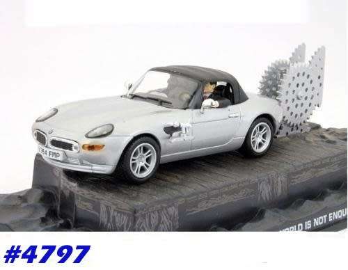 BMW Z8 silver JBond 007 1/43 DeAgostini/IXO NEW  #4797 instant wheels
