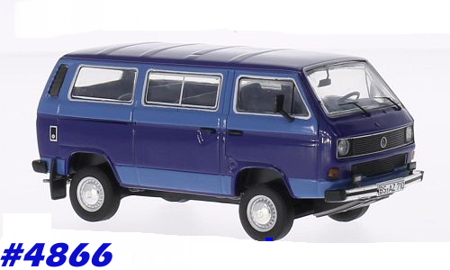 Volkswagen T3b Syncro Bus 2003 2-tone-blue 1/43 PremiumClassiXXs NEW+boxed  #4866 instant wheels