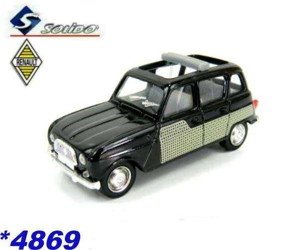 Renault4L decouvrable parisienne 1964 black+grey 1:43 Solido(no.4545) NEW+boxed *4869 instantwheels