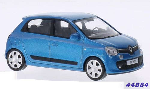Renault Twingo 5, 5-doors 2015 blue-met 1/43 Norev NEW  #4884 instant wheels