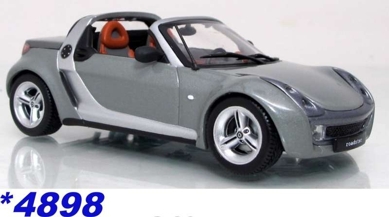 Smart Roadster 2003 grey-met/silver 1/43 Minichamps NEW+reblistered *4898 instant wheels