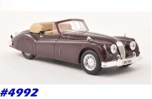 Jaguar XK 140 convertible 1956 burgundy 1/43 IXO NEWinBlister #4992 instant wheels