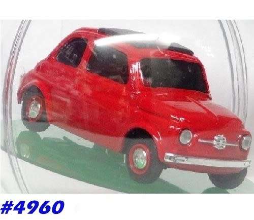Fiat 500 in Kugel (Fiat 500 in Xmas Ball) 1950 1/43 Brumm NEW  #4960 instant wheels