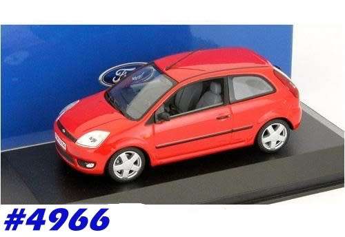 Ford Fiesta Mk.6 3-door `01 red 1/43 Minichamps NEW+boxed  #4966 instant wheels