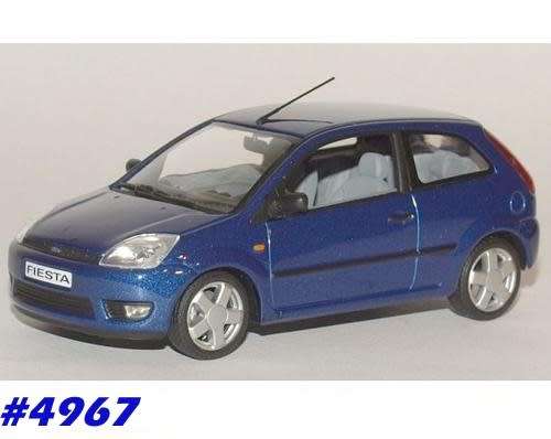 Ford Fiesta Mk.6 3-door `01 blue 1/43 Minichamps NEW+boxed  #4967 instant wheels