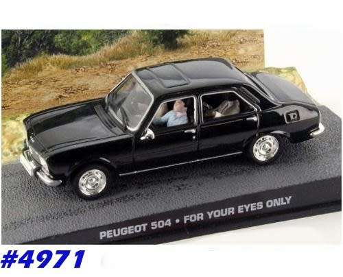 Peugeot 504 IXO JBond black 1/43 IXO NEW+boxed   #4971 instant wheels