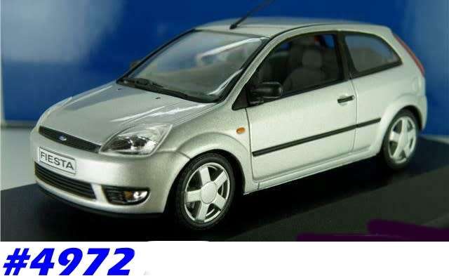 Ford Fiesta `01 3-door silver  1/43 Minichamps NEW+boxed  #4972 instant wheels