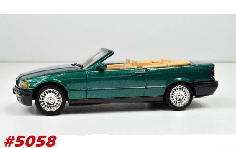 BMW 3-series cabriolet E36/2C 1992 green-met 1/43 Solido NEW+showcased  #5058 instant wheels