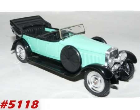 Hispano Suiza D6B 6 cyl. 1926 green 1/43 Solido NEW+showcased  #5118 instant wheels