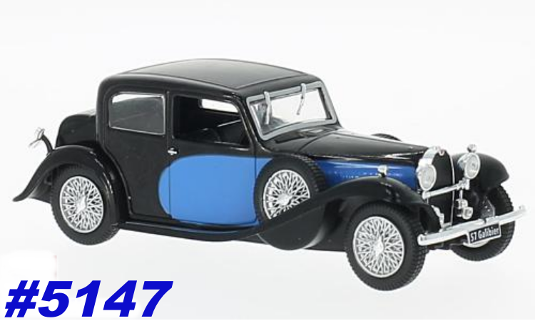 Bugatti 57 Galibier 1934 blue/black 1/43 Whitebox NEW+boxed  #5147 instant wheels