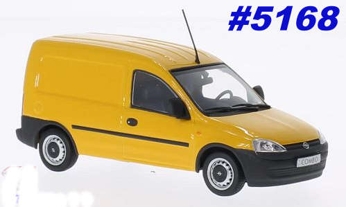 Opel Combo Van 2012 yellow 1/43 Minichamps NEW+boxed  #5168 instant wheels