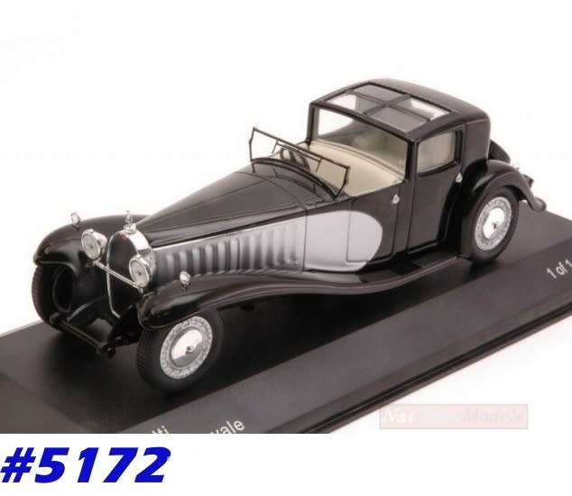 Bugatti Type 41 Royale 1928 black+silver 1/43 Whitebox NEW+boxed  #5172 instant wheels