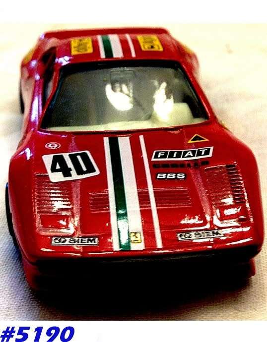 Ferrari GTO 1984 red 1/43 Bburago NEW+showcased  #5190 instant wheels