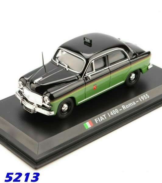 Fiat 1400 Taxi Roma 1955 black 1/43 IXO/LEO NEW+showcased  #5213 instant wheels
