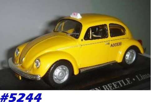 Volkswagen Beetle Lima Taxi 1970 yellow 1/43 IXO/DelPrado NEWinBlister  #5244 instant wheels