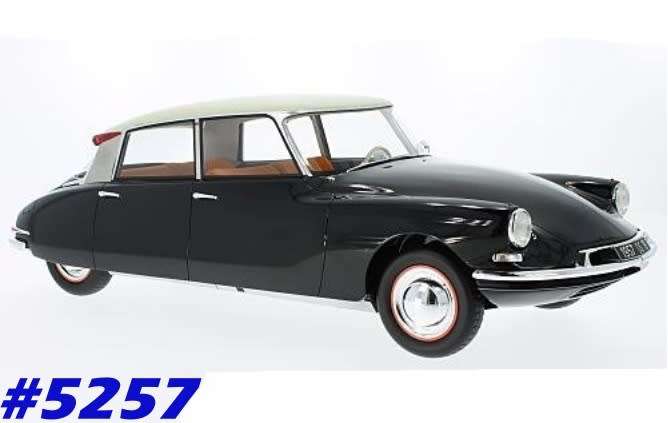 Citroen DS19 1963 black+white 1/43 IXO/DelPrado NEWinBlister  #5257 instant wheels