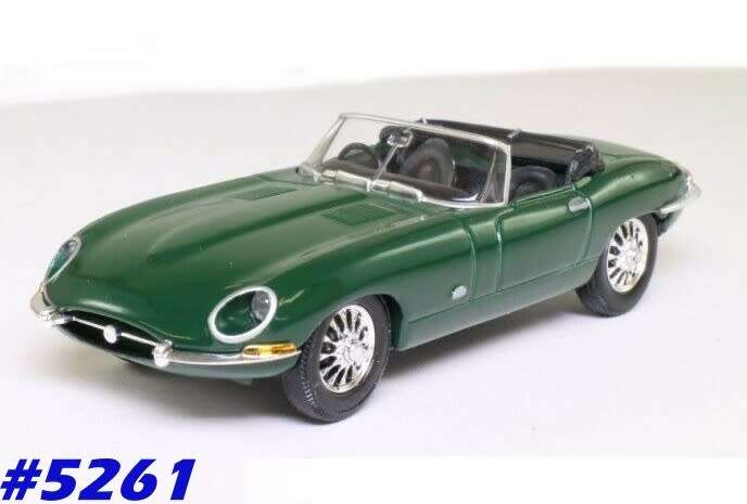 Jaguar `E`-type 1961  British Racing Green 1/43 IXO NEWinBlister  #5261 instant wheels