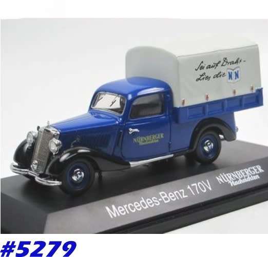 Mercedes-Benz 170V 1935 Pick-Up `Nuernberger News` 1/43 NEW+boxed  #5279 instant wheels