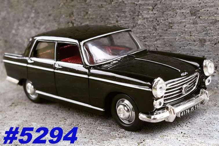 Peugeot 404 Sedan 1965 black 1:43 IXO New+showcased  #5294 instant wheels