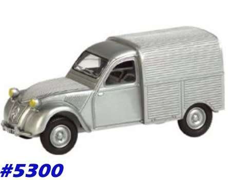 Citroen 2CV LaCamionnette AZU 1955 silver 1/43 Hachette/U.H. NEWinBlister  #5300 instant wheels