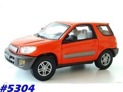 Toyota RAV4 SUV short 2000 red Cararama 1:43 NEW+boxed  #5304 instant wheels