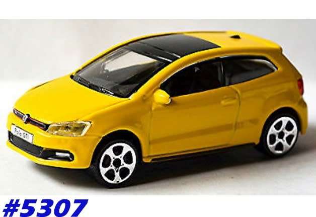Volkswagen Polo V GTI 6R 2014 yellow Bburago/IT 1:43 NEW+boxed   #5307 instant wheels