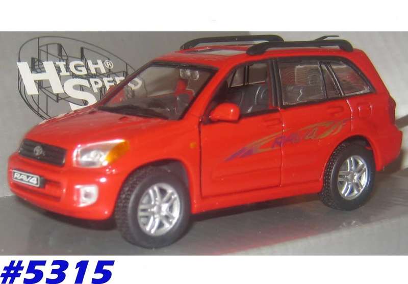 Toyota RAV4 (Mk.II XA20 5.door) 2004 red 1/43 Rastar HighSpeed NEW+boxed  #5315 instant wheels