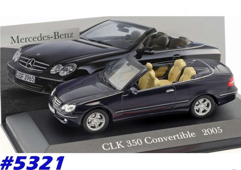 Mercedes-Benz CLK350 (A290) Cabrio 2005 dk.blue 1:43 IXO NEW+boxed  #5321 instant wheels