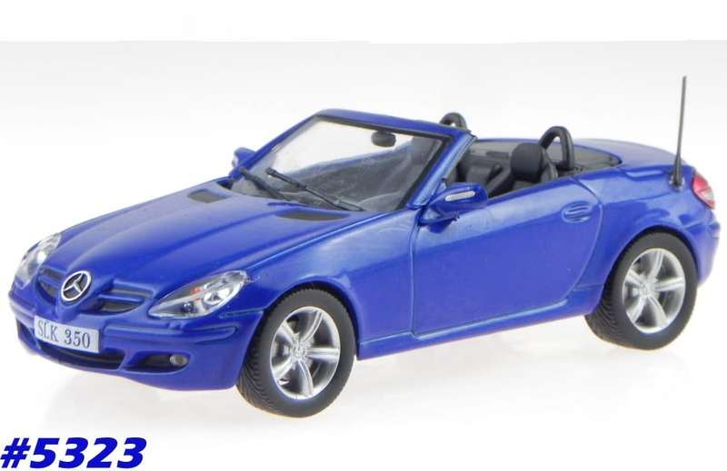 Mercedes-Benz SLK 350 cabrio (R171) 2004 blue 1:43 IXO NEW+boxed  #5323 instant wheels