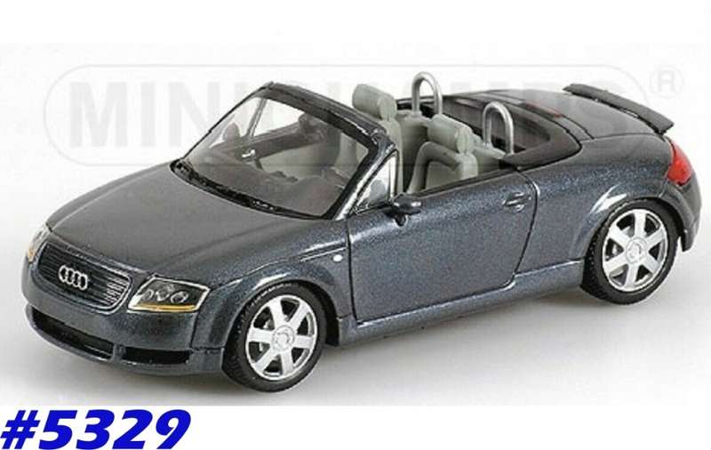Audi TT Roadster open 2000 grey-met 1/43 Minichamps NEW+boxed  #5329 instant wheels