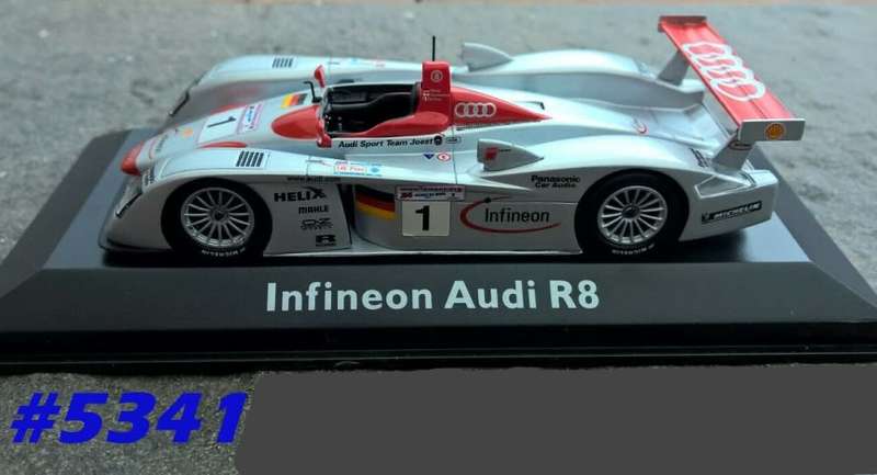 Audi R8 DTM Infineon 2002 #1 12h Sebring 1/43 Minichamp NEW+boxed  #5341 instant wheels