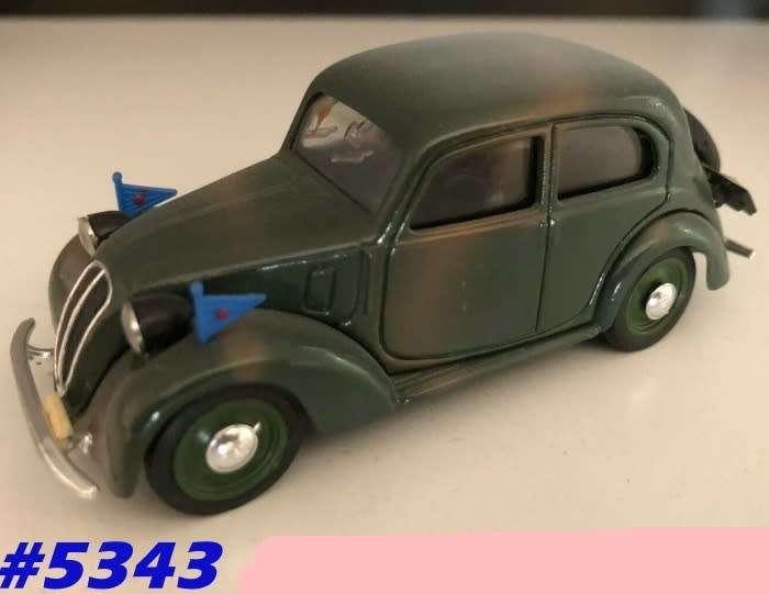 Fiat 508C 1100 Berlinetta Forze Armate 1939 1/43 Brumm NEW+showcased  #5343 instant wheels
