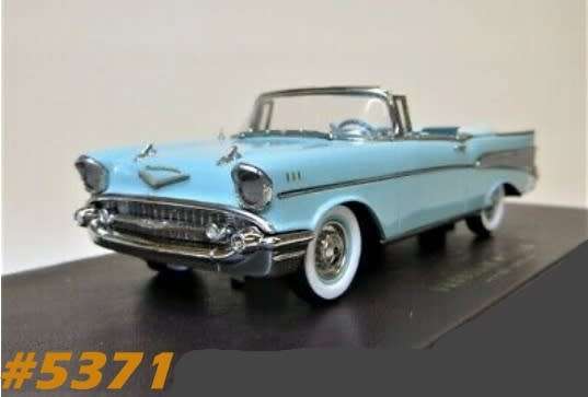 Chevrolet BelAir Convertible 1957 lt.blue 1/43 Vitesse NEW+showc/s #5371 instant wheels
